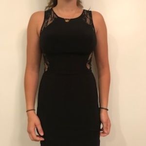 Faviana Black lace bodycon